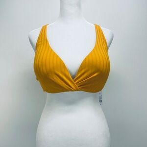 Shade & Shore Size 36 B Women’s Yellow Swim Top Lightly Lined CUTE